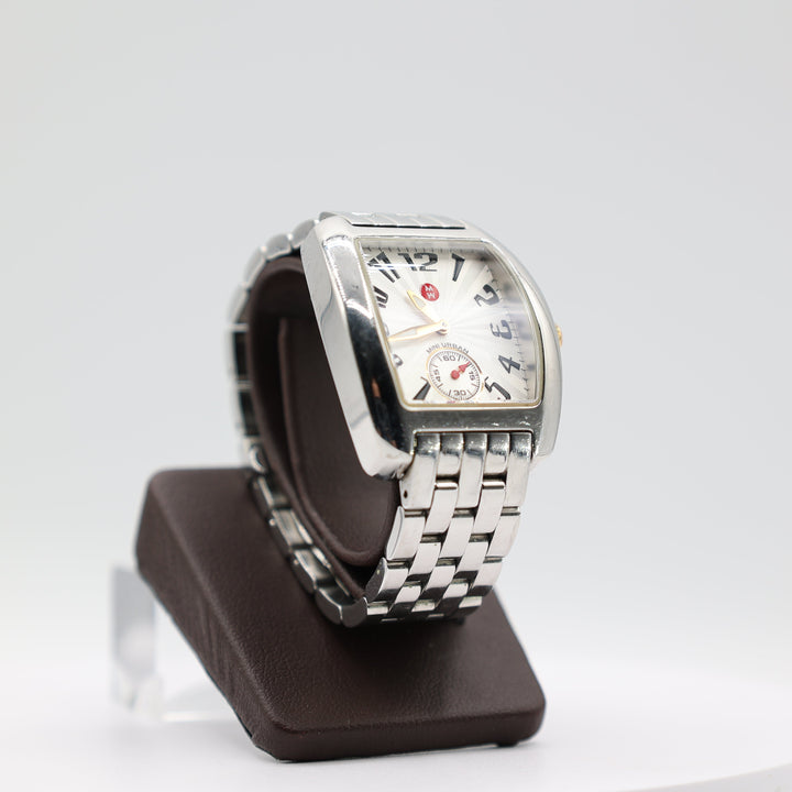 Michele Urban Silver Pewter Stainless Steel Watch
