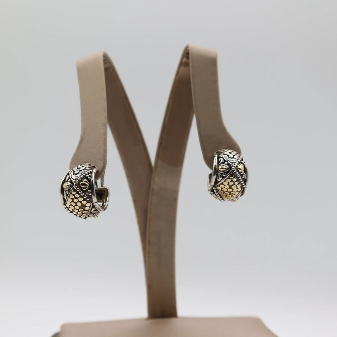 John Hardy 925 Sterling Silver And 18K Gold Dotted Shrimp Earrings by Annie McConnell's Renewed Elegance