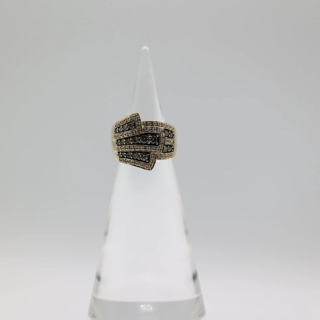 LeVian 14k Yellow Gold 1.12 Ctw Diamond And Brown Diamond Ring by Annie McConnell's Renewed Elegance