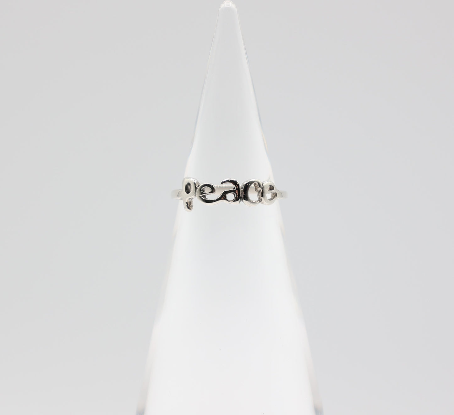 925 Sterling Silver PEACE Ring 4