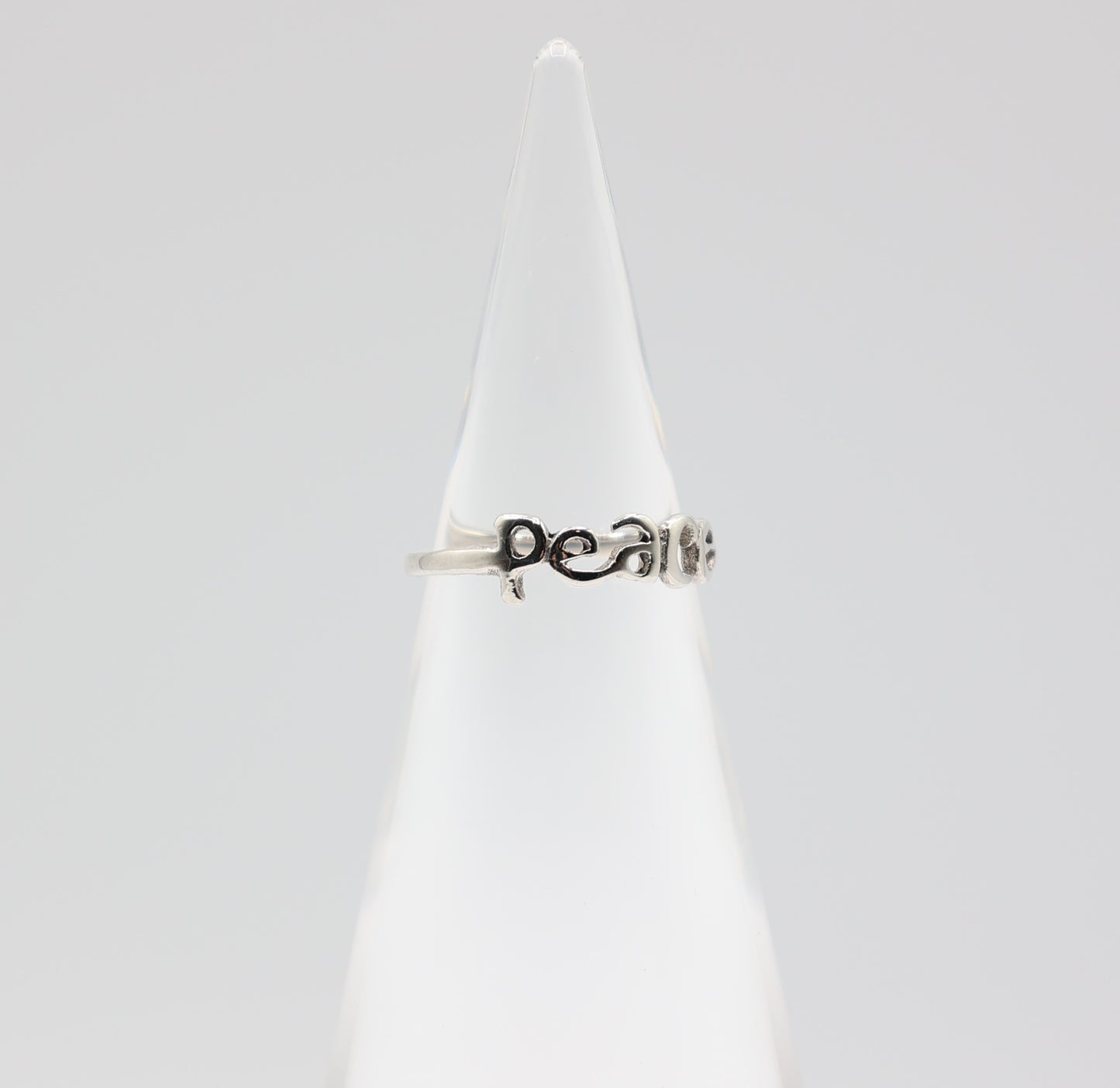 925 Sterling Silver PEACE Ring 4