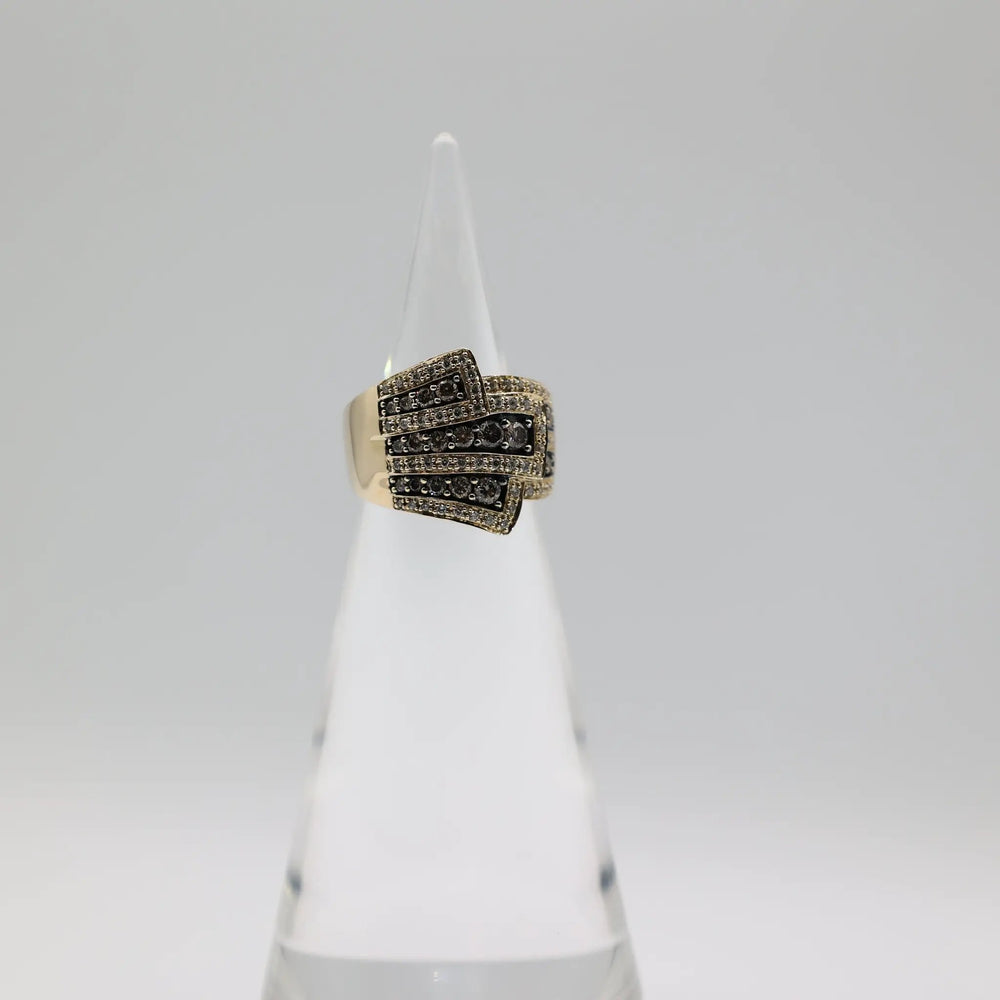 LeVian 14k Yellow Gold 1.12 Ctw Diamond And Brown Diamond Ring by Annie McConnell's Renewed Elegance