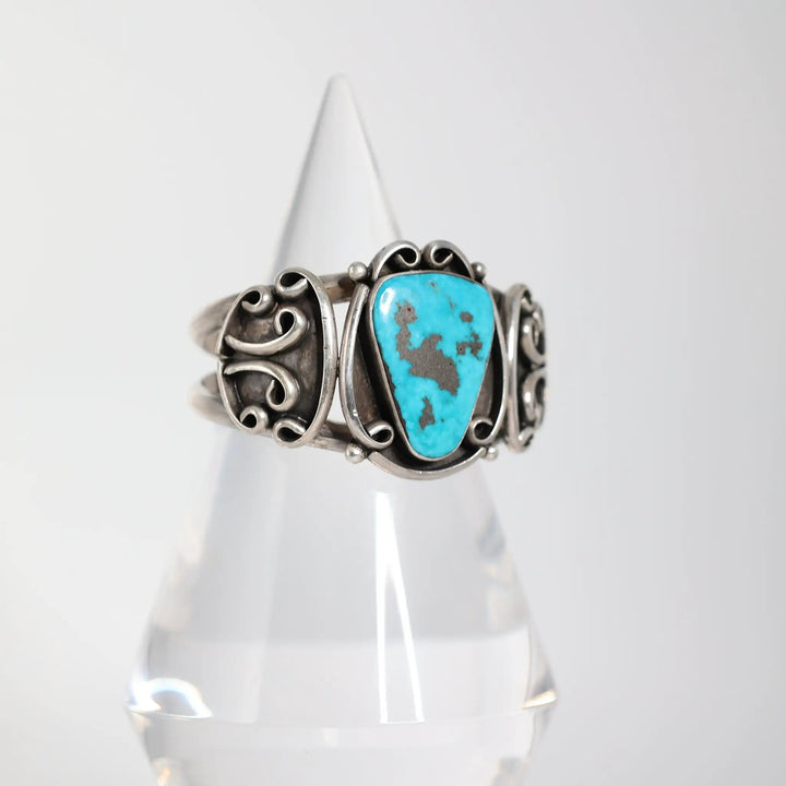 Southwestern Turquoise Sterling Silver 925 Cuff Bracelet by Annie McConnell's Renewed Elegance