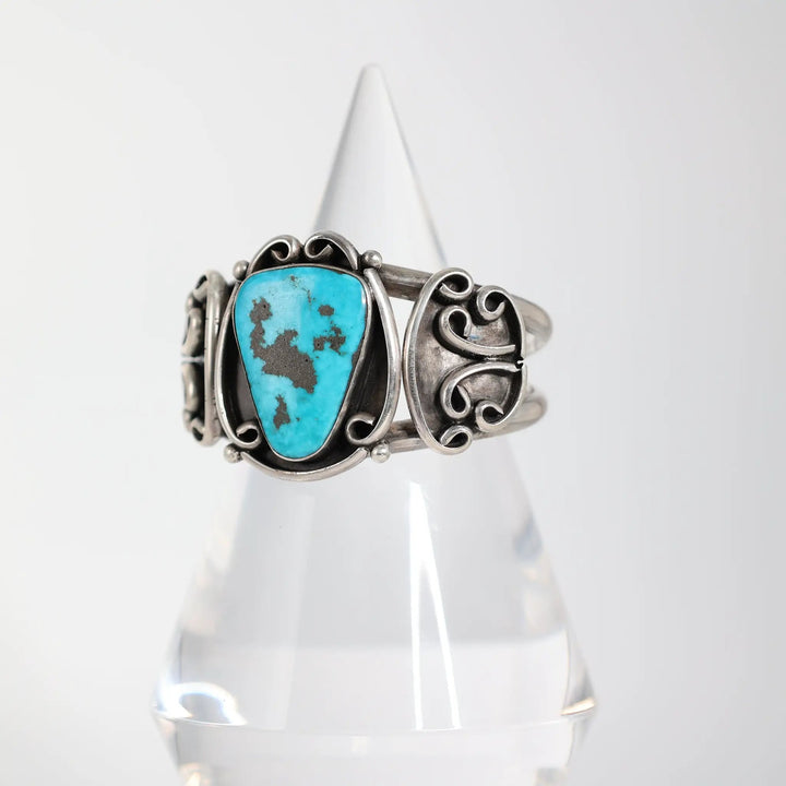 Southwestern Turquoise Sterling Silver 925 Cuff Bracelet by Annie McConnell's Renewed Elegance