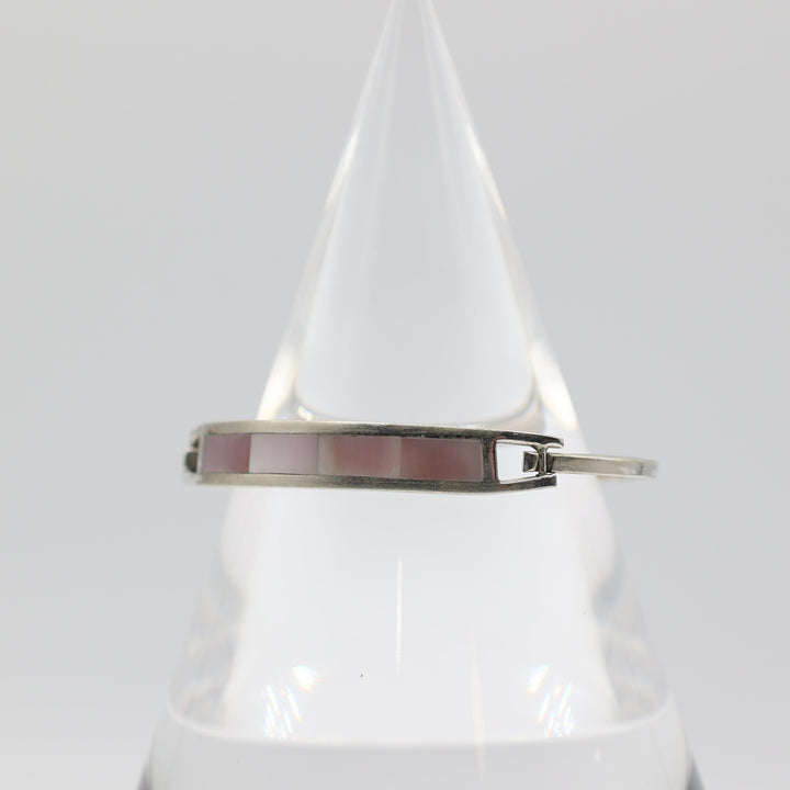 925 Sterling Silver Rose Mother of Pearl and Abalone Bracelet