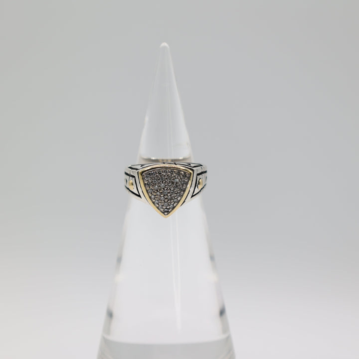John Atencio Arrivo Pave Diamond Ring In 925 Silver And 18K Gold Size 9.5 by Annie McConnell's Renewed Elegance