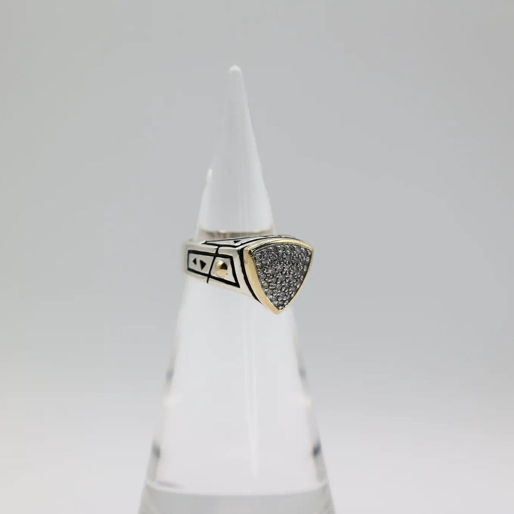 John Atencio Arrivo Pave Diamond Ring In 925 Silver And 18K Gold Size 9.5 by Annie McConnell's Renewed Elegance