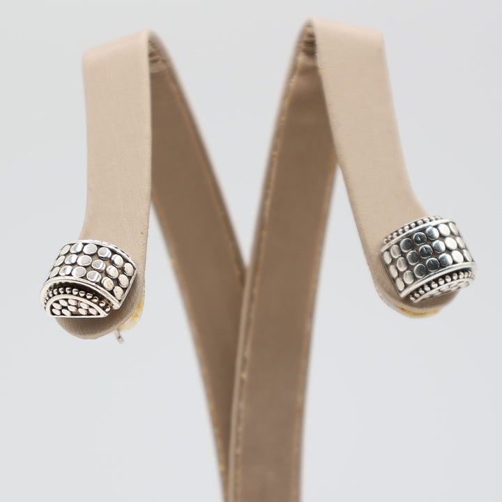 John Hardy Cuff Links 925 Sterling Silver Stud Earrings