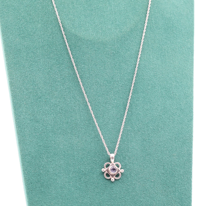 925 Sterling Silver Blue Aventurine Necklace
