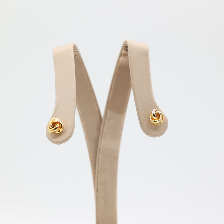 Gold Plated Knot Stud Earrings for Women