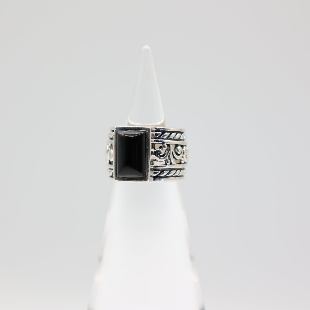 925 Sterling Silver Silpada Black Onyx Ring Size 7.5