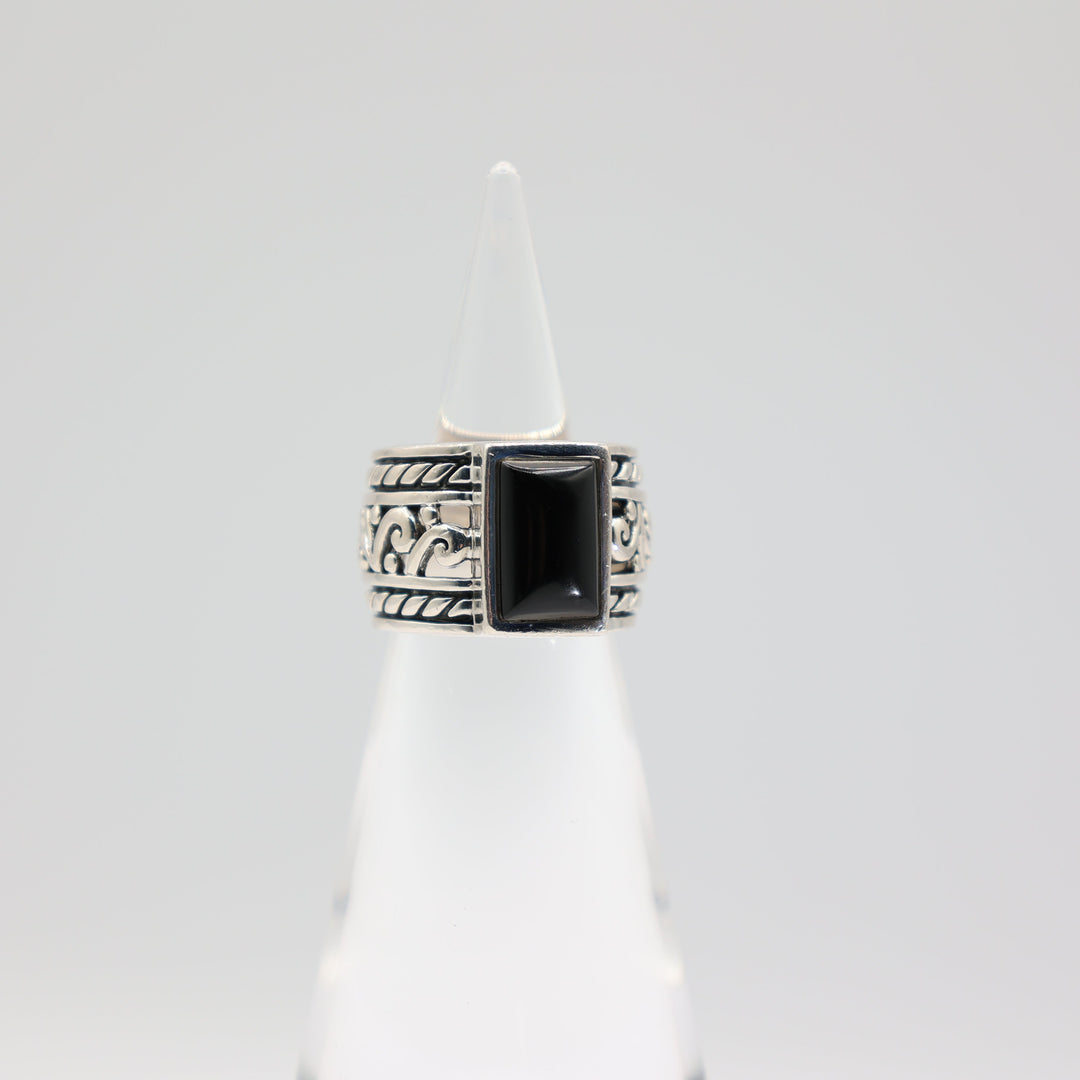 925 Sterling Silver Silpada Black Onyx Ring Size 7.5