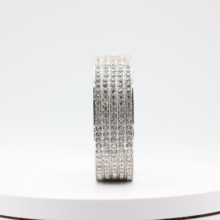 Stainless Steel 925 Silver Joanne Cooper Duchess Peekaboo Rhinestone bangle Bracelet