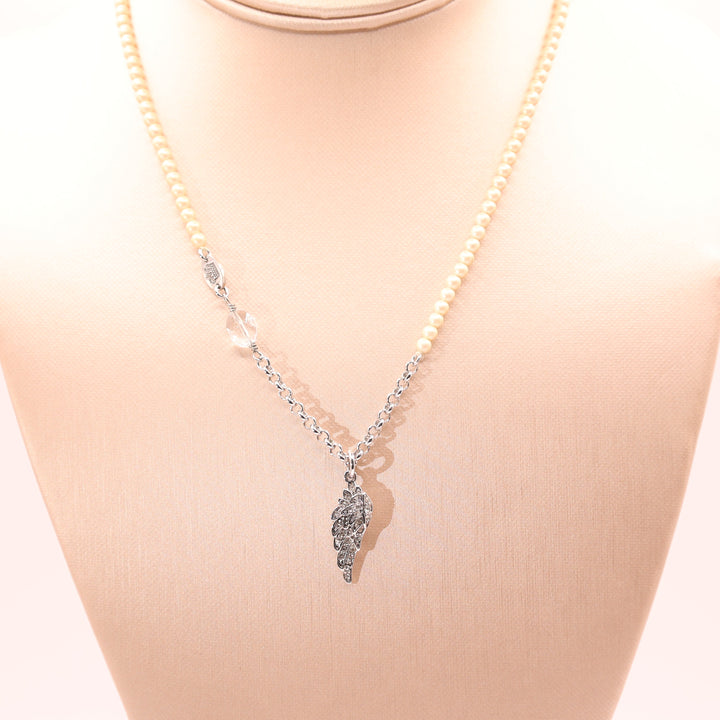 Juicy Couture Pearl Angel Wing Necklace