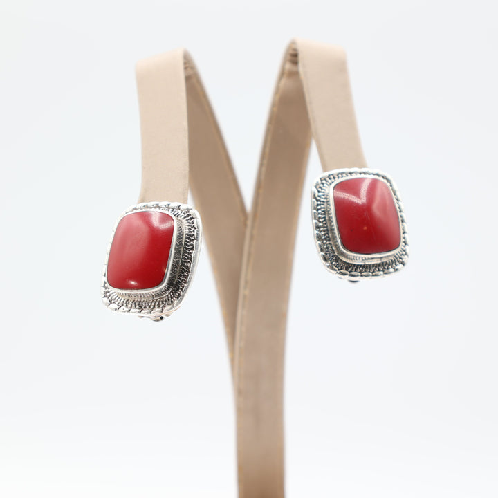 Red Carnelian Earrings 925