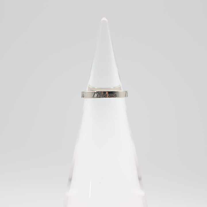 Tiffany & Co 925 Sterling Silver "I Love You" Ring - Size 4