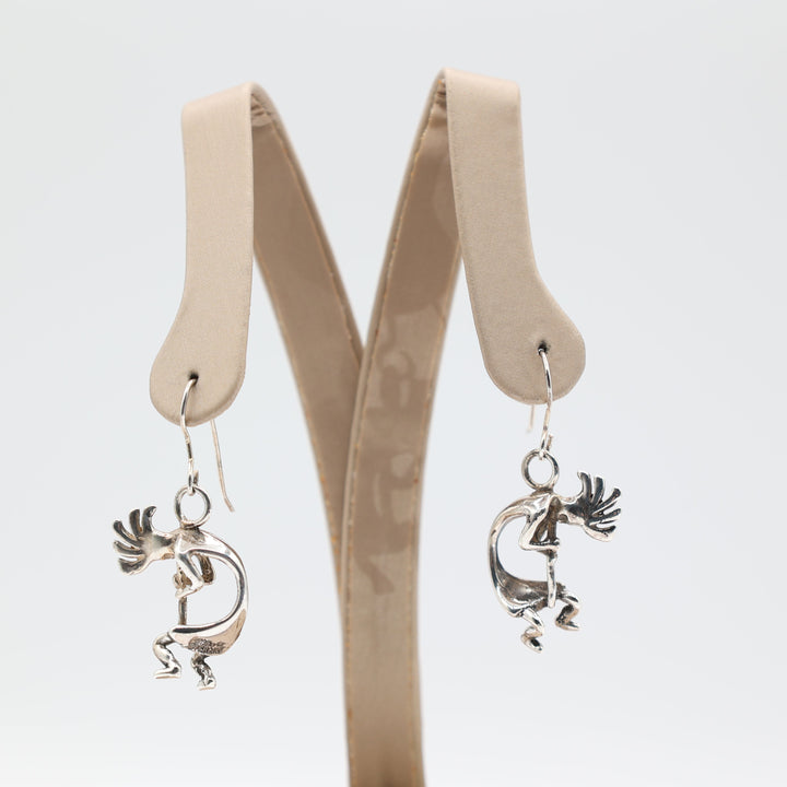 925 Sterling Silver Dancing Kokopelli Masha Dangle Earrings