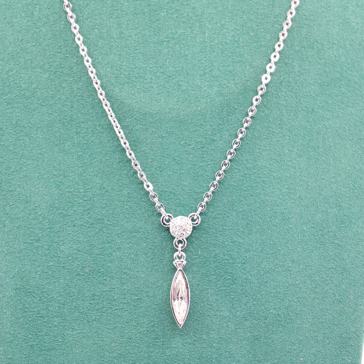 Swarovski 925 silver tone Marquise Crystal Pendant