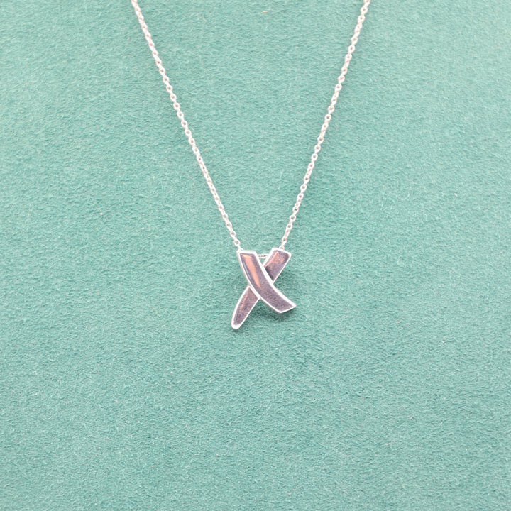 Tiffany & Co. 925Silver Paloma's Graffitti X Pendant Necklace