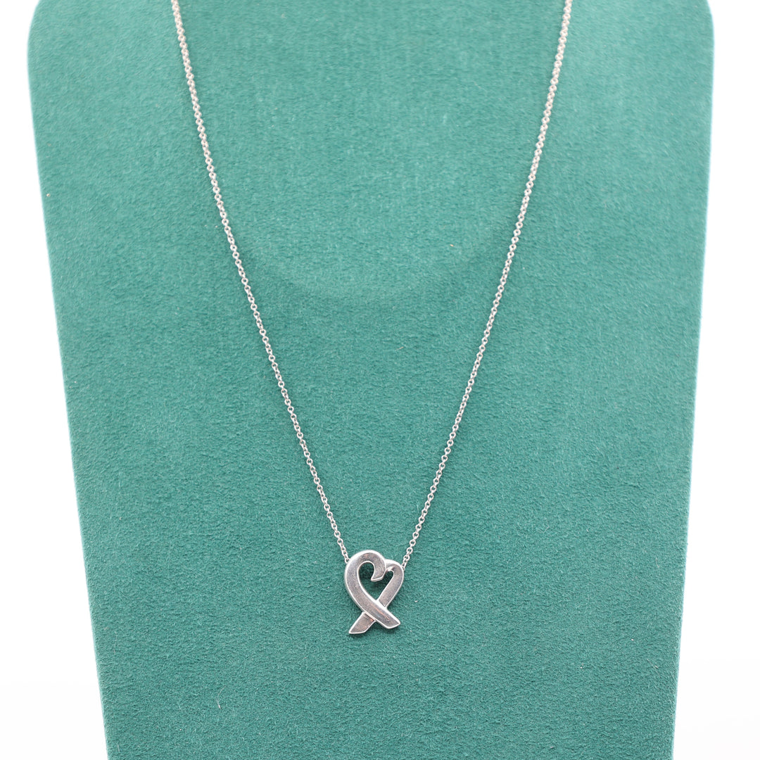 Tiffany & Co 925 Sterling Silver Paloma Picasso Heart Necklace
