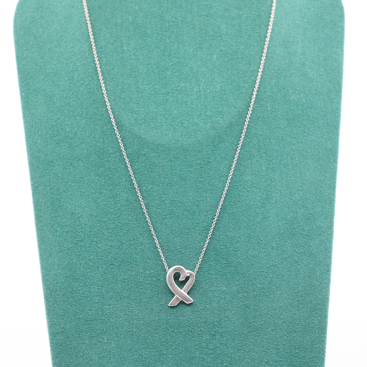 Tiffany & Co 925 Sterling Silver Paloma Picasso Heart Necklace