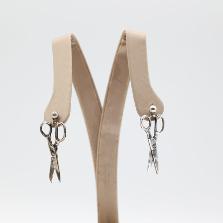 925 Sterling Silver Scissor Dangle Earrings