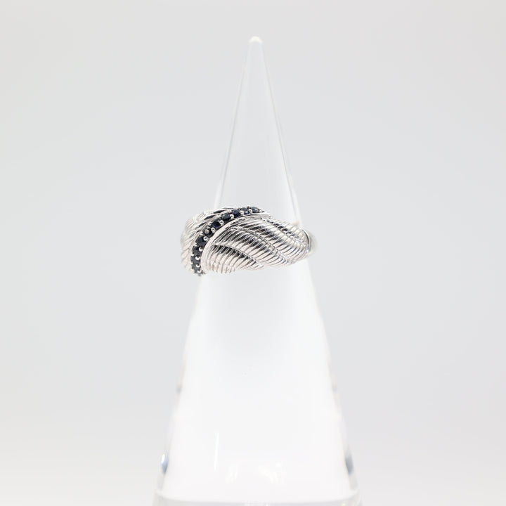 Judith Ripka 925 Sterling Silver Sapphire Dome Twisted Band Ring- Size 9.75- 8.6g