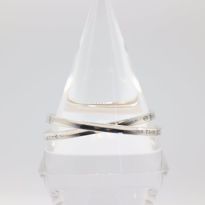 Tiffany & Co. 925 Sterling Silver Interlocked Bangle Bracelet