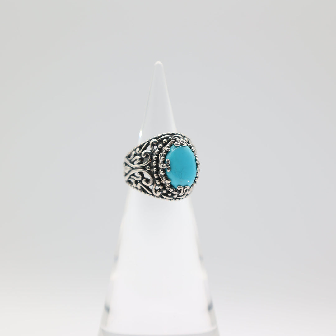 Sterling Silver Turquoise Ring by Carolyn Pollack Size 7.75