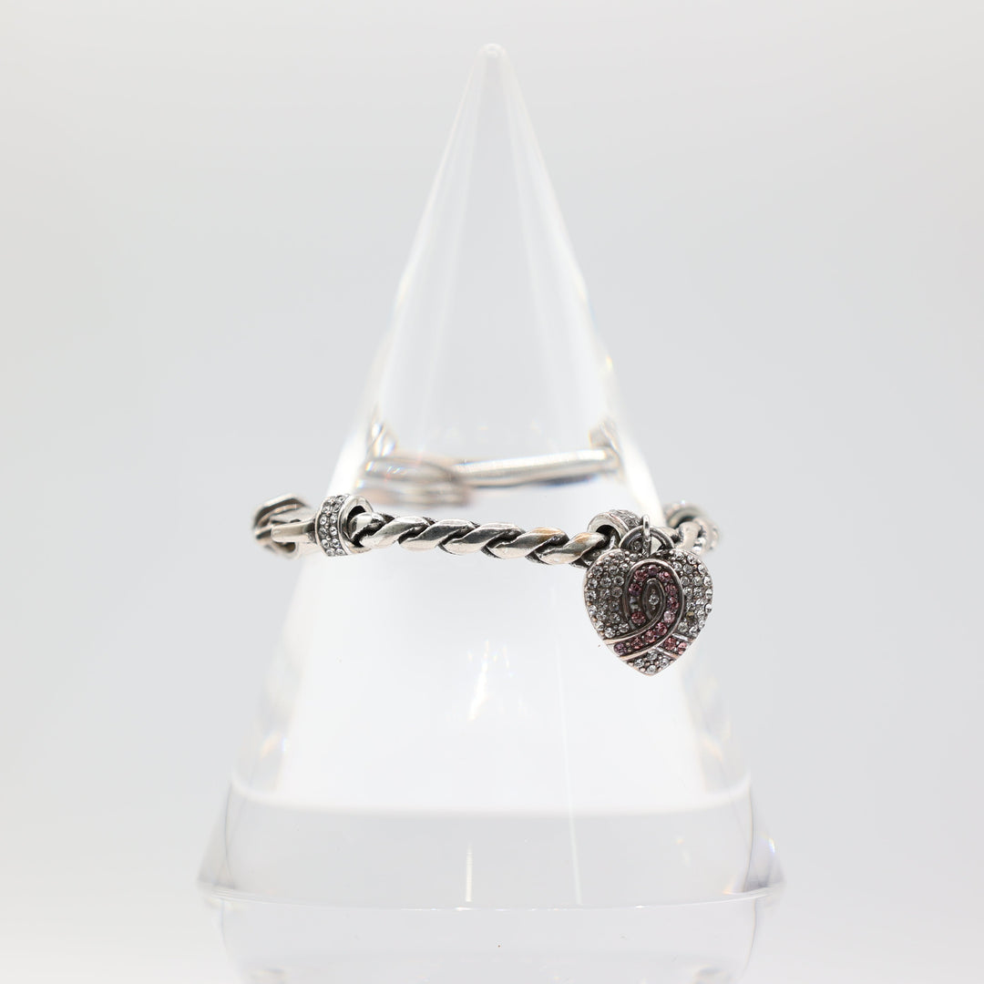 Brighten 925 Silver Breast Cancer Awareness Bracelet