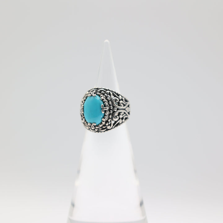Sterling Silver Turquoise Ring by Carolyn Pollack Size 7.75