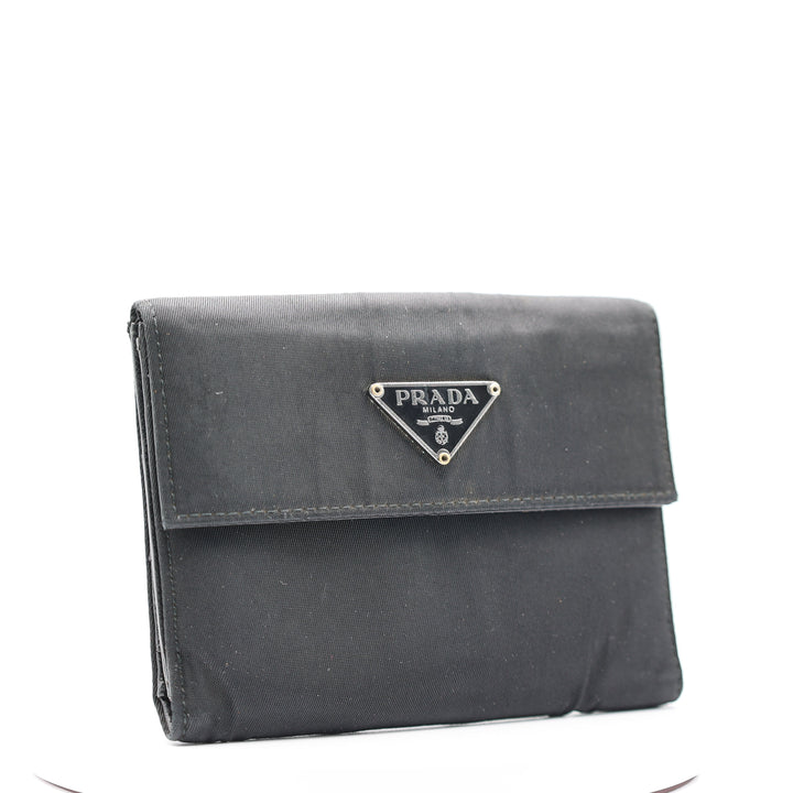 Prada Bifold Nylon Coin Wallet