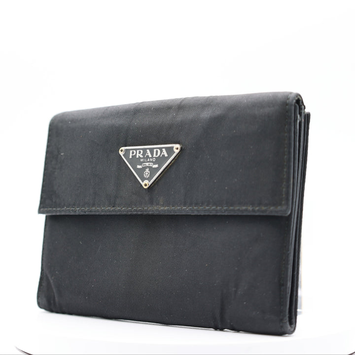 Prada Bifold Nylon Coin Wallet