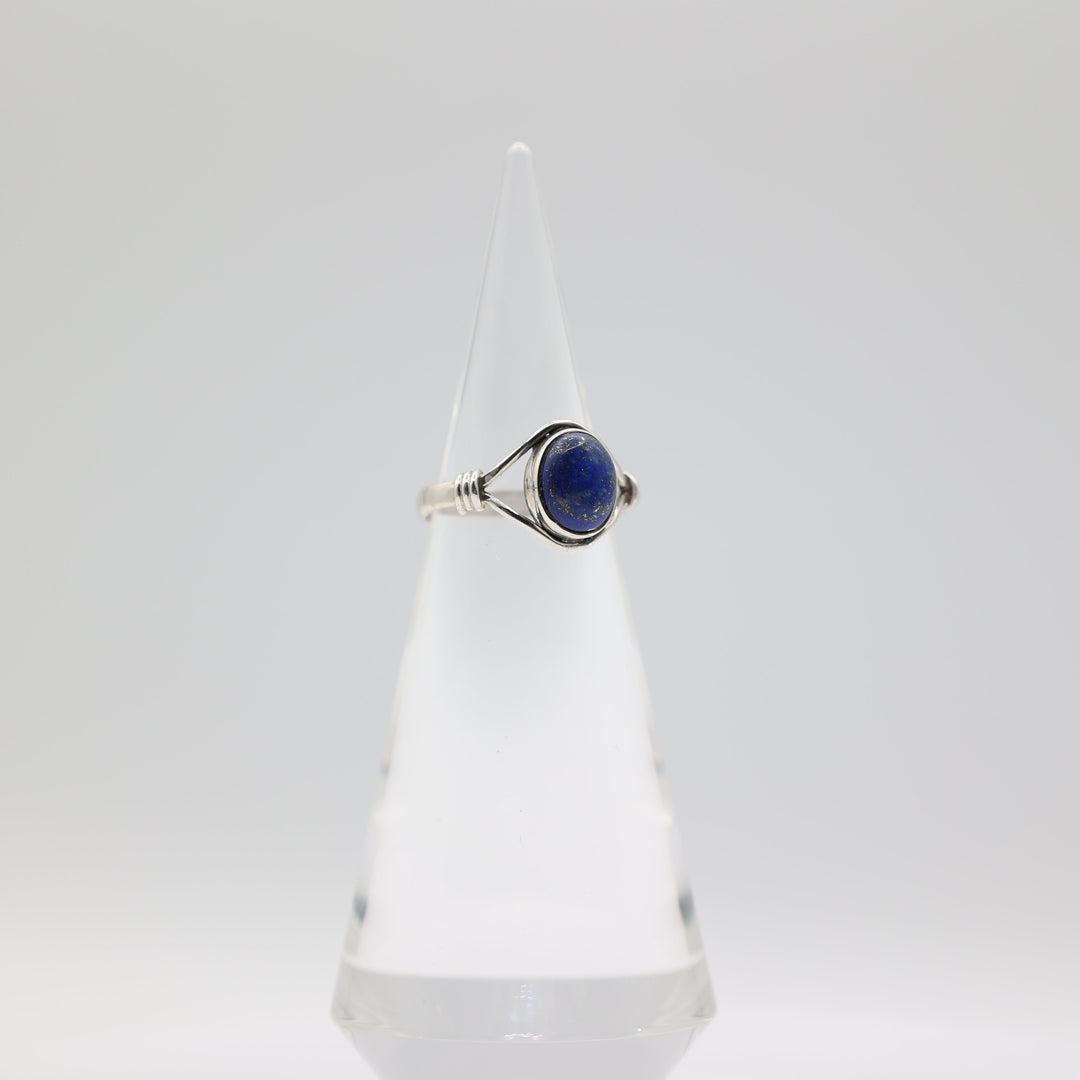 925 Sterling Silver Blue Lapis Ring 10x8mm Size 9.75