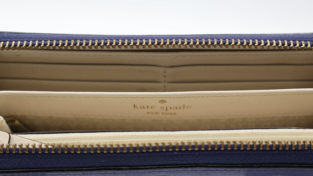 Kate Spade Royal Blue long Flat Wallet