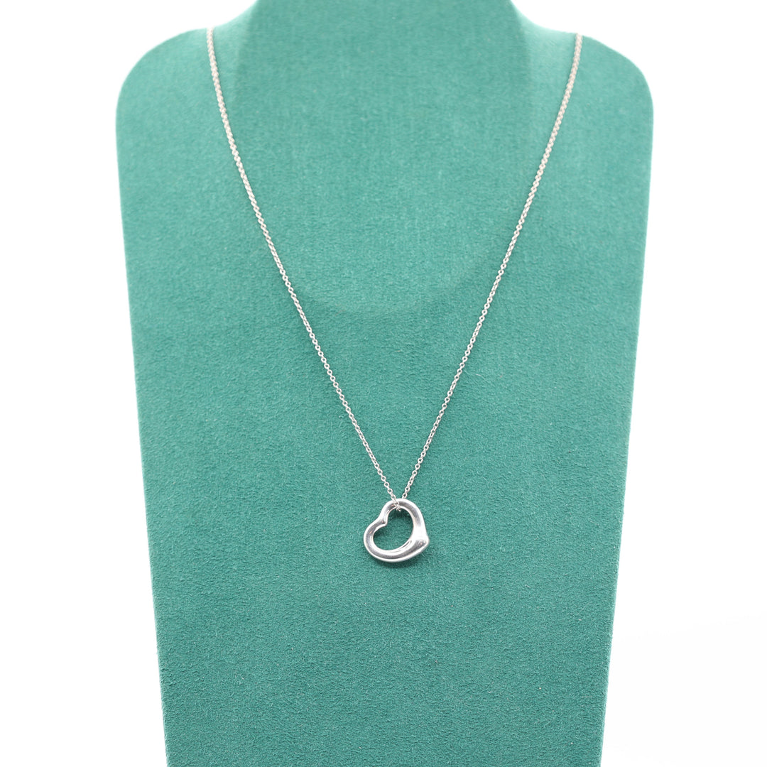 Tiffany & Co. Elsa Peretti 925 Sterling Silver Open Heart Necklace