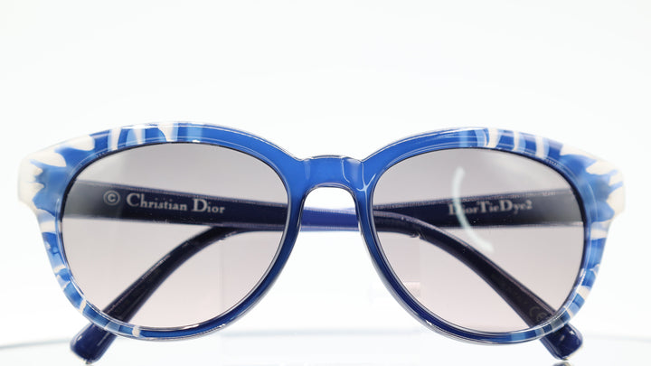 Christian Dior TieDye2 98MEU Blue Round Cateye Sunglasses