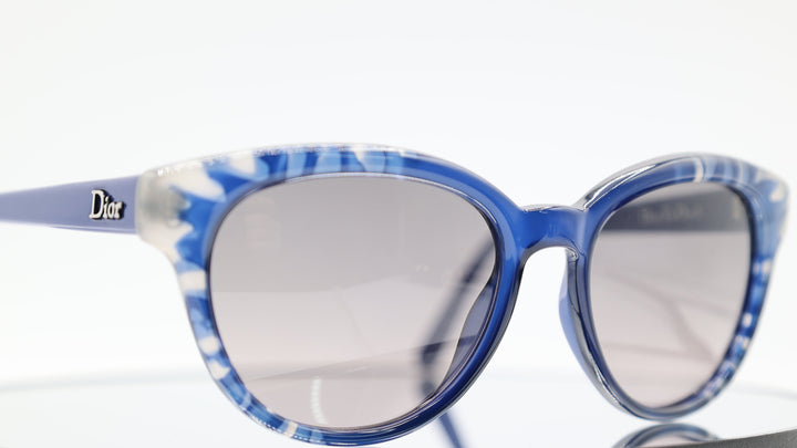 Christian Dior TieDye2 98MEU Blue Round Cateye Sunglasses