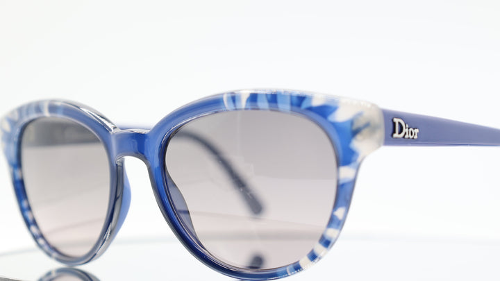 Christian Dior TieDye2 98MEU Blue Round Cateye Sunglasses