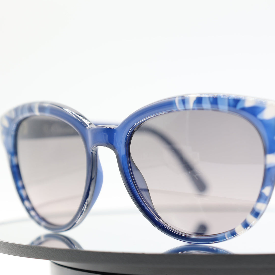 Christian Dior TieDye2 98MEU Blue Round Cateye Sunglasses
