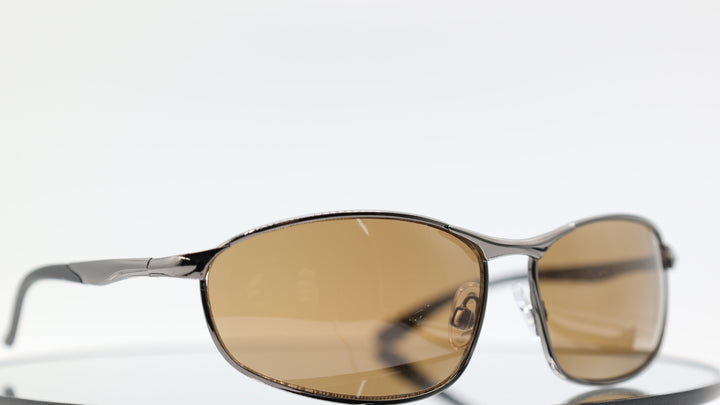 Foster Grant DG1212 Brown/Black Oval Men's Sunglasses