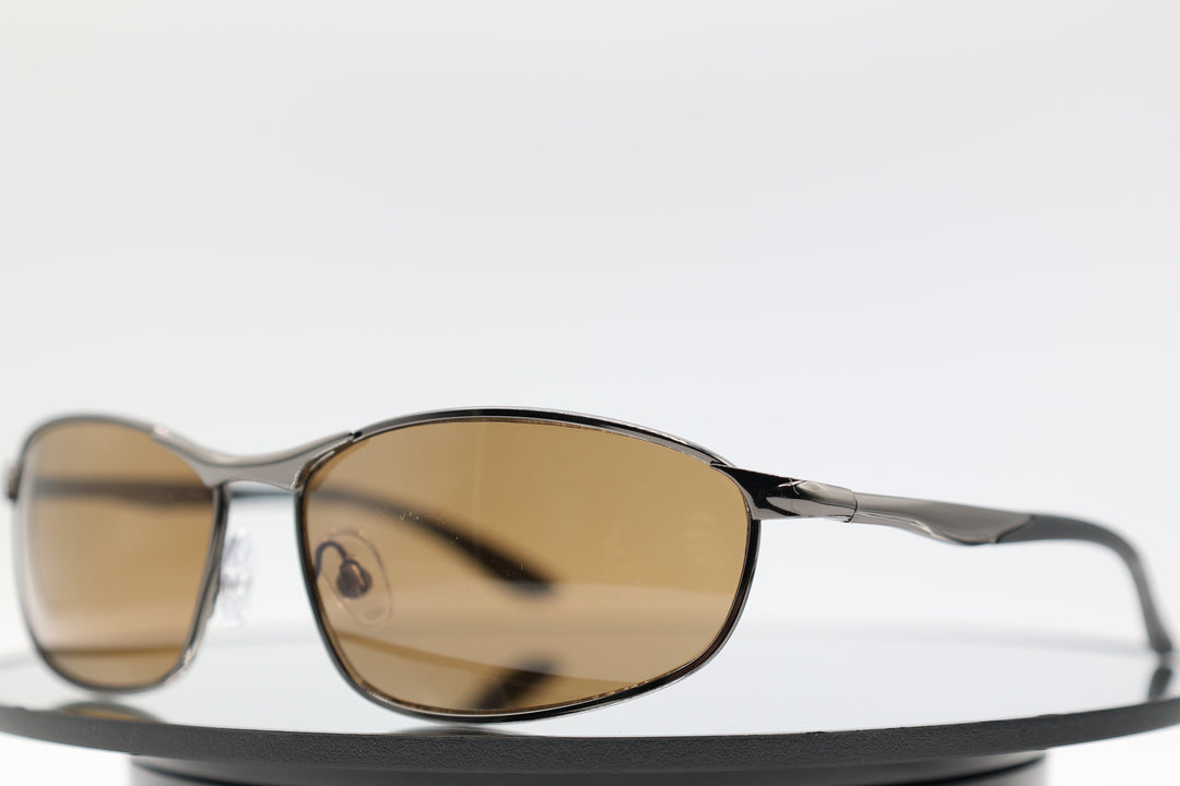 Foster Grant DG1212 Brown/Black Oval Men's Sunglasses