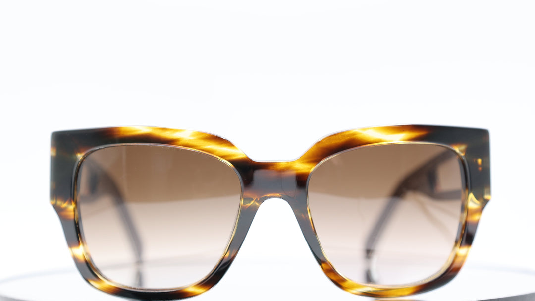 Fendi FS5276 Brown Havana Square Two Tone Gradient Frame Sunglasses