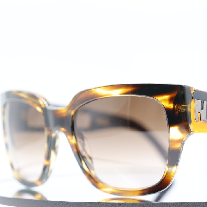 Fendi FS5276 Brown Havana Square Two Tone Gradient Frame Sunglasses