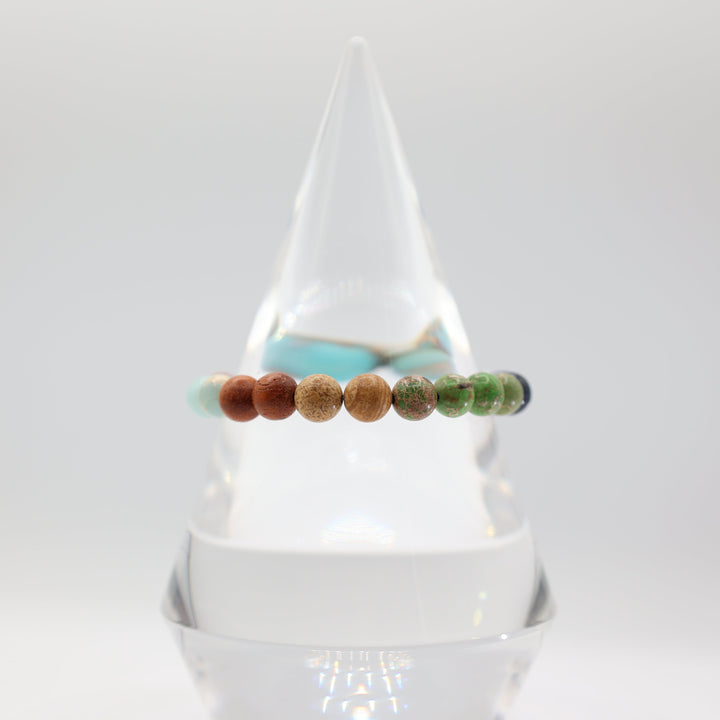 Multi-Color Natural Stone Beaded Bracelet