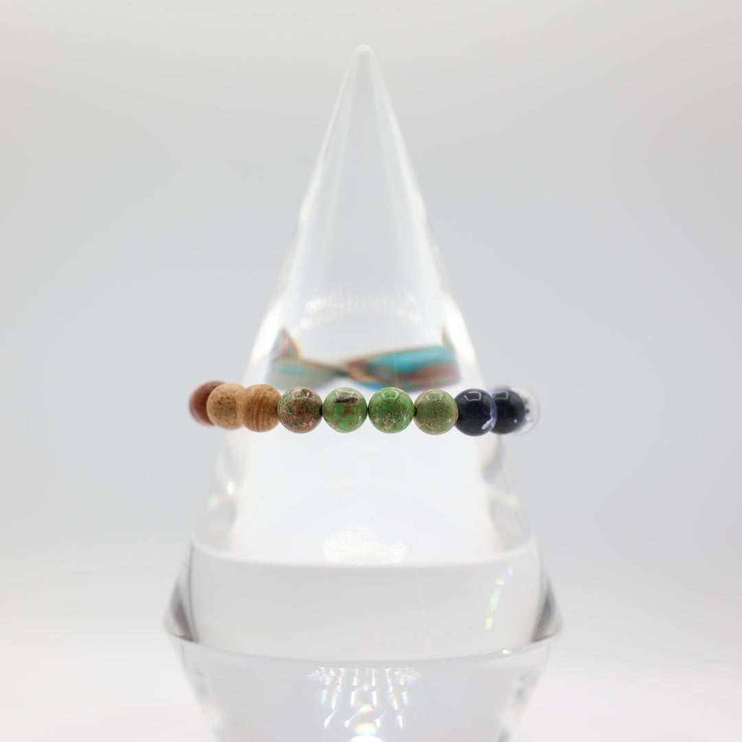 Multi-Color Natural Stone Beaded Bracelet