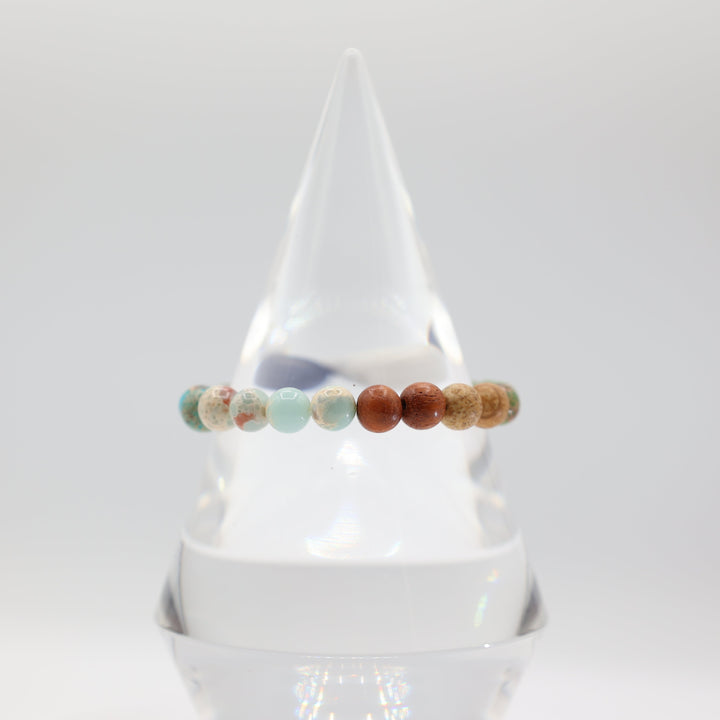 Multi-Color Natural Stone Beaded Bracelet