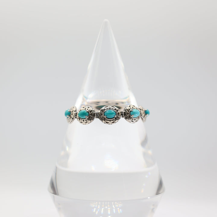 Faux Turquoise and Silver Bracelet