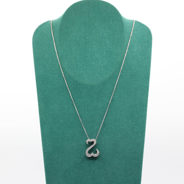 14k White Gold Kay Jewlers Diamond Necklace - 21 inches