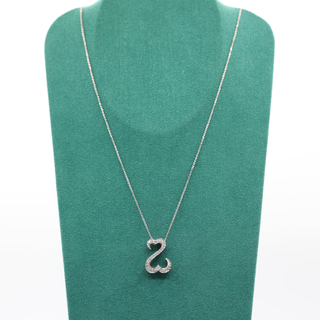 14k White Gold Kay Jewlers Diamond Necklace - 21 inches